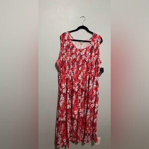 NWT Woman Within floral coral dress